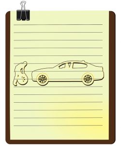 Clip board for answering motor trade insurance questions